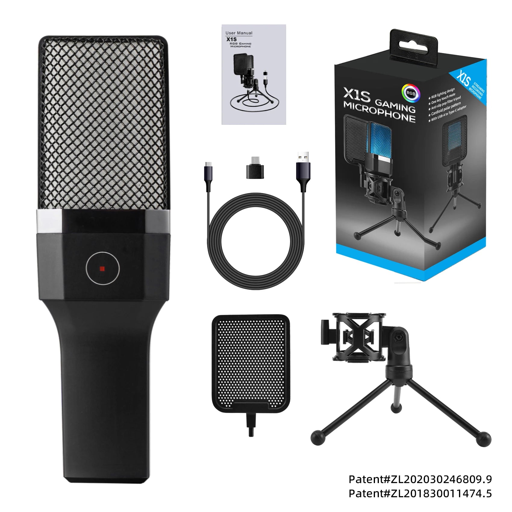 X1S Professional USB Gaming Microphone