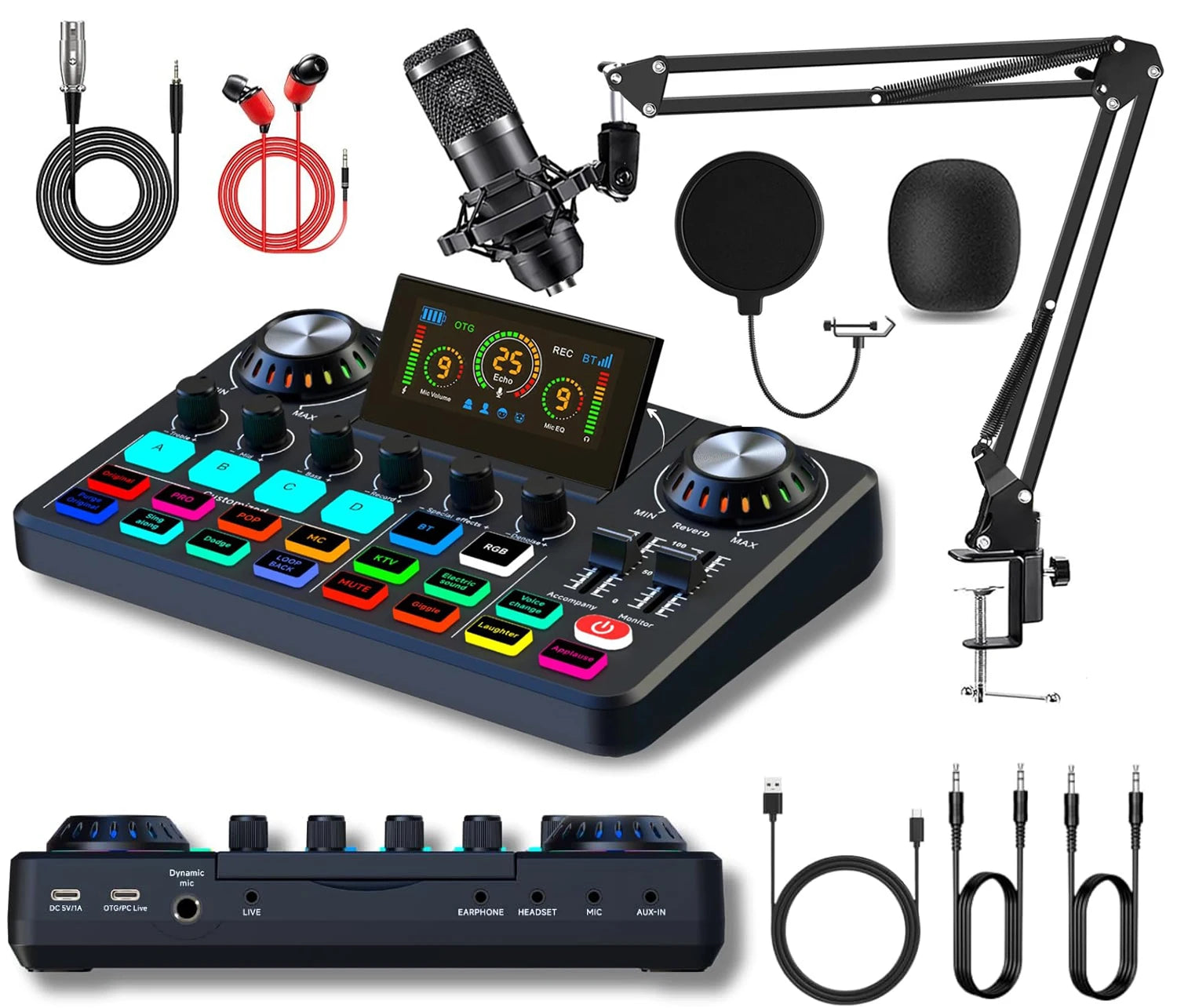 Pro Streaming Soundcard & Mic Set
