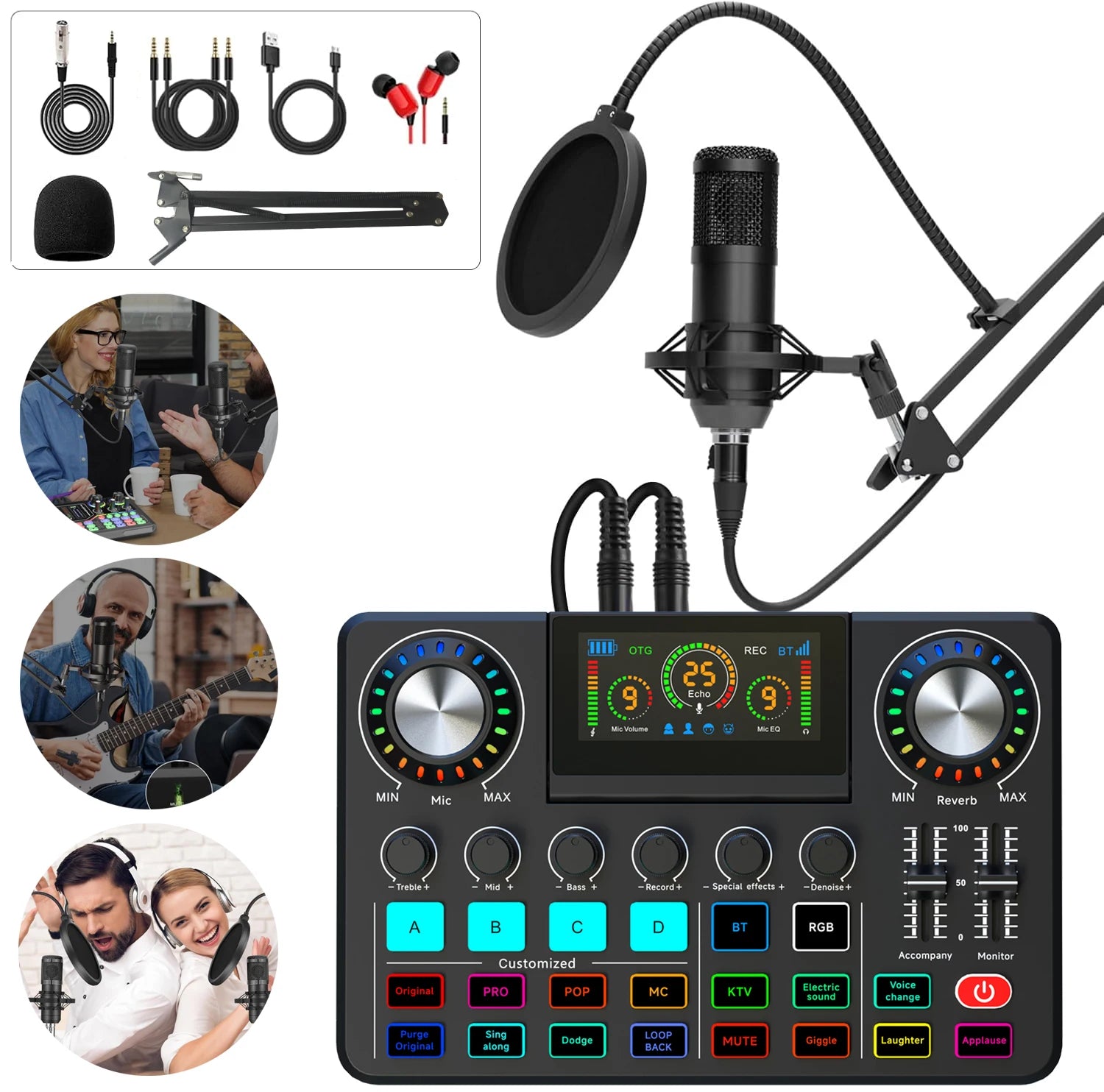 Pro Streaming Soundcard & Mic Set
